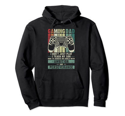 Gaming Dad Father Son Fathers Day Video Hoodie - Aesthetic Graphic Unisex - T-Shirt, Sweatshirt, Hoodie