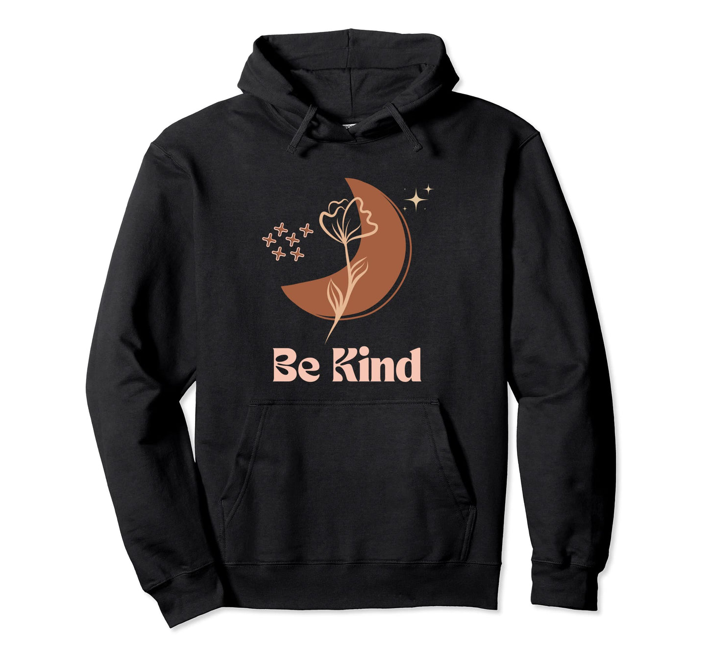 Kindness Be Kind Boho Aesthetic Moon Hoodie - Graphic Print for Adults - T-Shirt, Sweatshirt, Hoodie