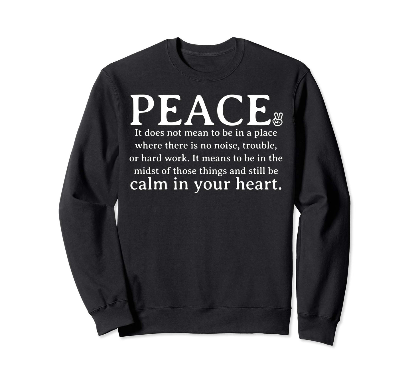 Peace Meaning Definition Boho Hippie Sweatshirt - Unique Graphic Men Women - T-Shirt, Sweatshirt, Hoodie