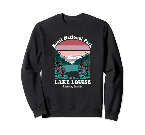 Banff National Park Lake Louise Floral Sweatshirt - Graphic Print Unisex - T-Shirt, Sweatshirt, Hoodie