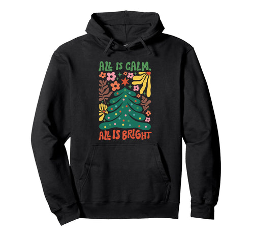 Boho Tree Holiday Flowers Aesthetic Hoodie - Fun Novelty Design Men Women - T-Shirt, Sweatshirt, Hoodie