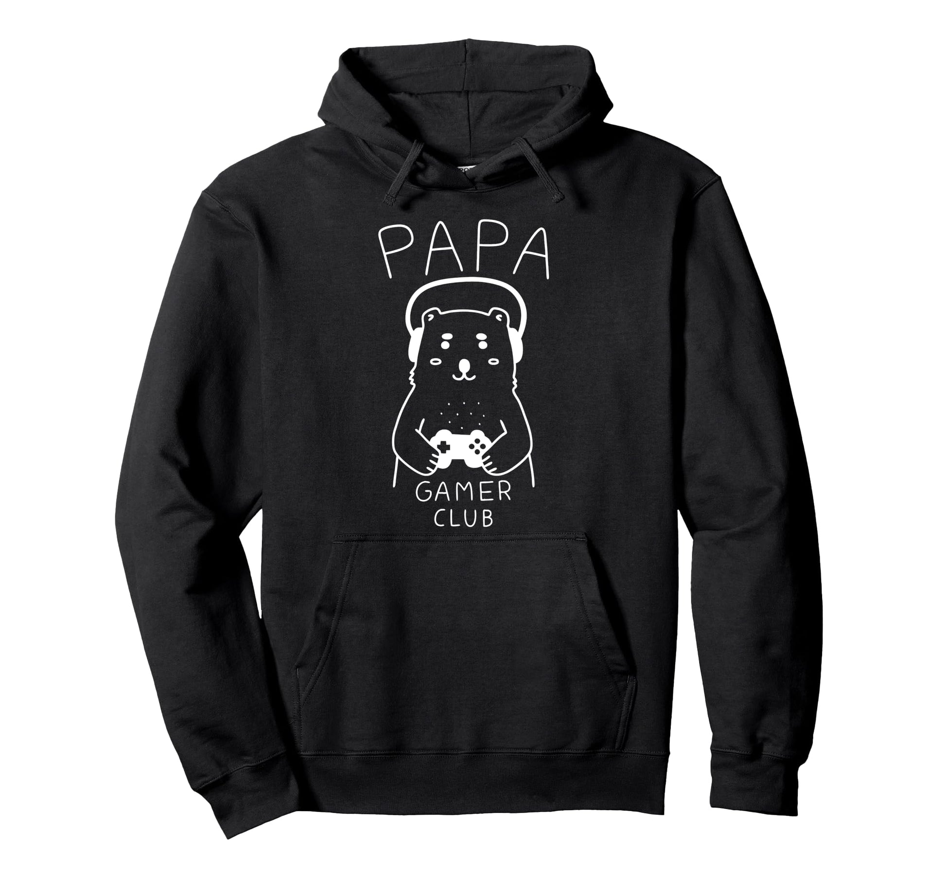 Papa Bear Gamer Club Funny Husband Hoodie - Custom Art Print Unisex - T-Shirt, Sweatshirt, Hoodie