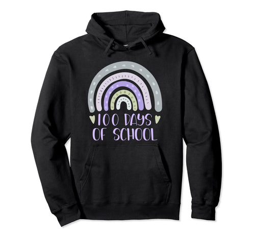 100 Days School Teacher Student Rainbow Hoodie - Custom Art Print Men Women - T-Shirt, Sweatshirt, Hoodie