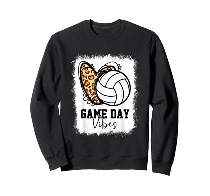 Bleached Volleyball Game Day Vibes Sweatshirt - Custom Art Print Unisex - T-Shirt, Sweatshirt, Hoodie