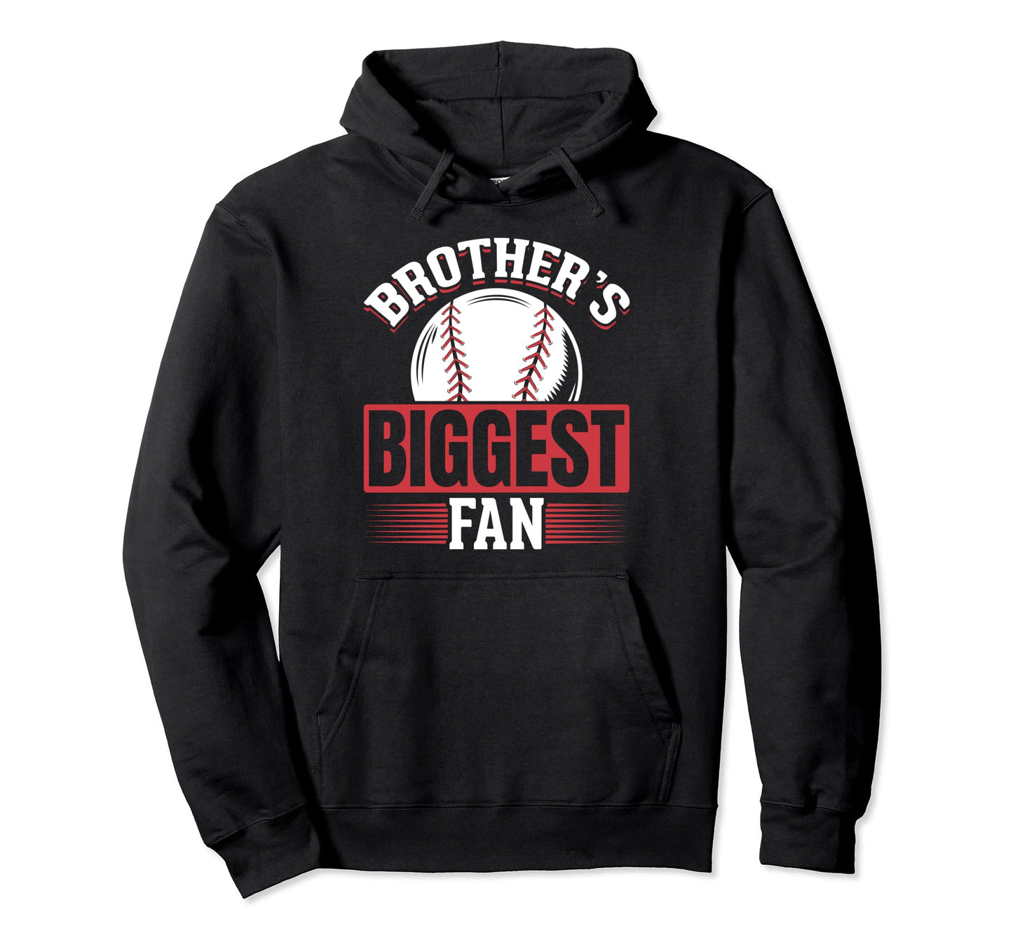 Little Sister Baseball Brother Fan Hoodie - Trendy Graphic Unisex - T-Shirt, Sweatshirt, Hoodie