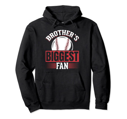 Little Sister Baseball Brother Fan Hoodie - Trendy Graphic Unisex - T-Shirt, Sweatshirt, Hoodie