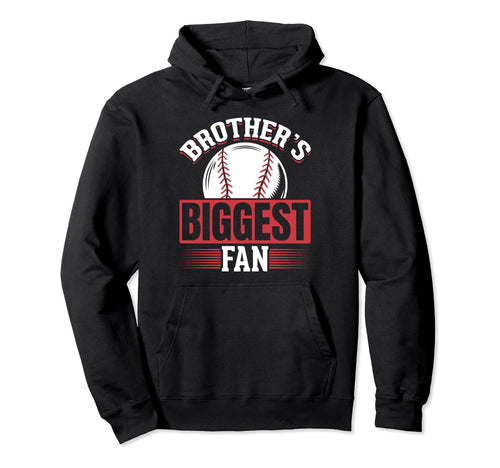 Little Sister Baseball Brother Fan Hoodie - Trendy Graphic Unisex - T-Shirt, Sweatshirt, Hoodie