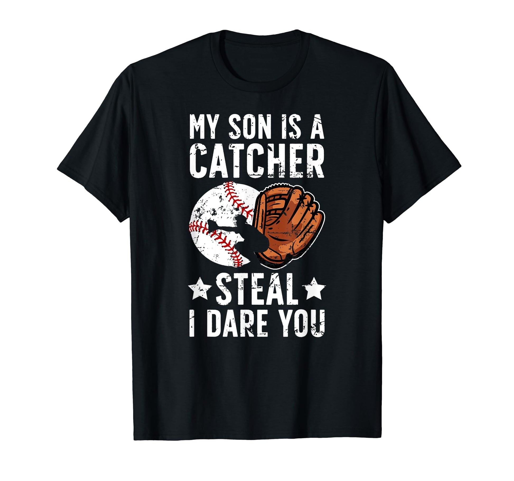 My Son Is Baseball Catcher Dad Baseball T-Shirt - Aesthetic Graphic Unisex - T-Shirt, Sweatshirt, Hoodie