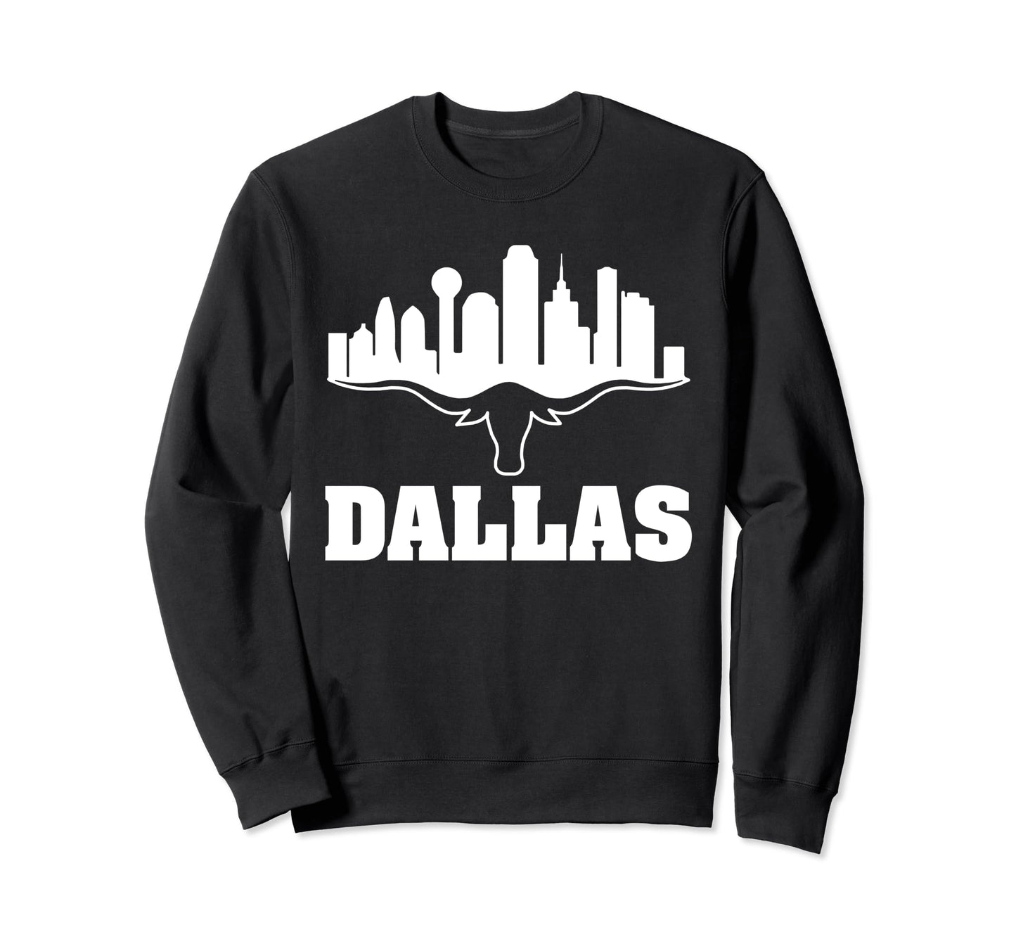 Dallas Texas Dallas Skyline Sweatshirt - Casual Everyday Wear Men Women - T-Shirt, Sweatshirt, Hoodie