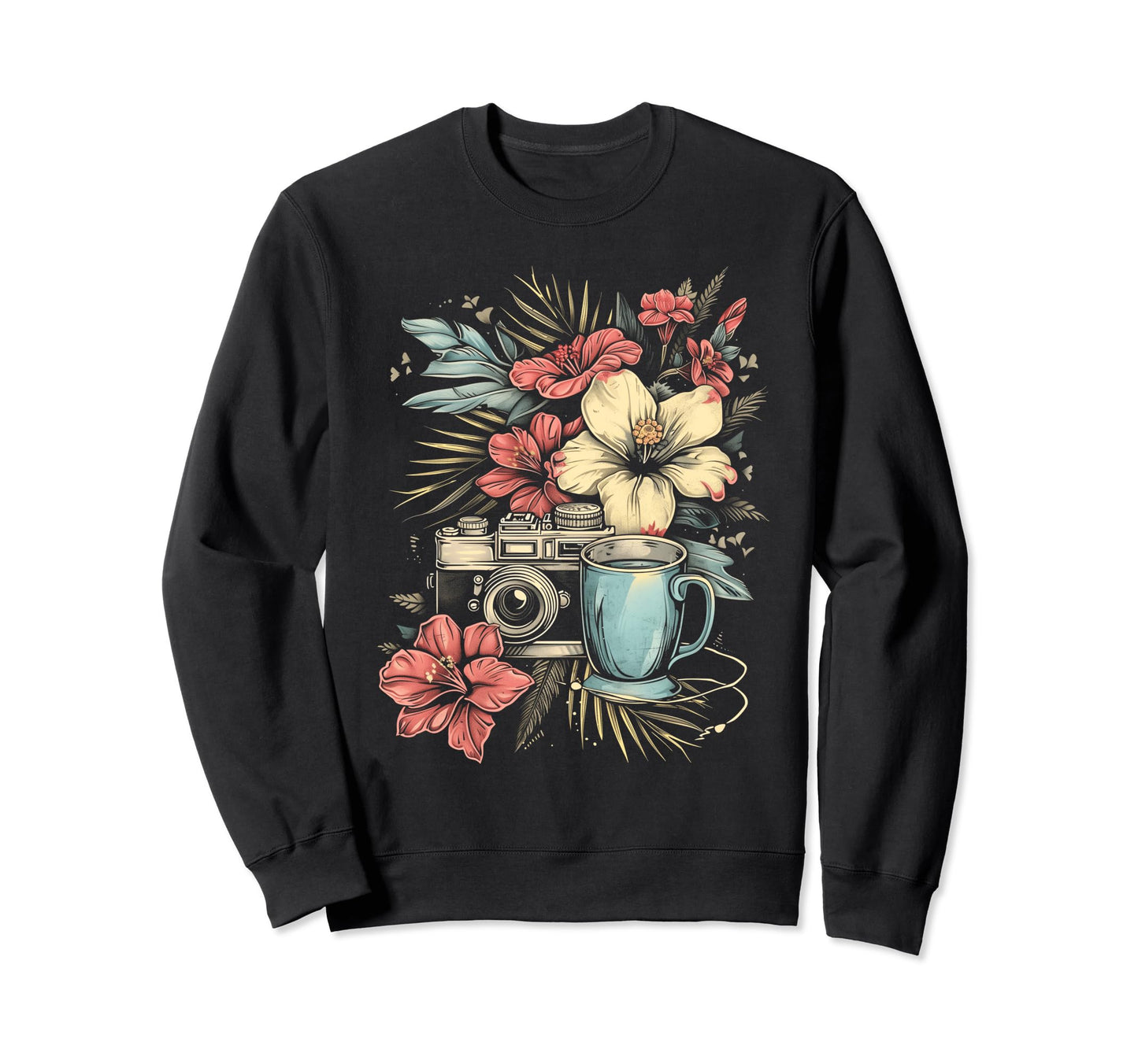 Photographer Coffee Camera Sweatshirt - Streetwear Style for Adults - T-Shirt, Sweatshirt, Hoodie
