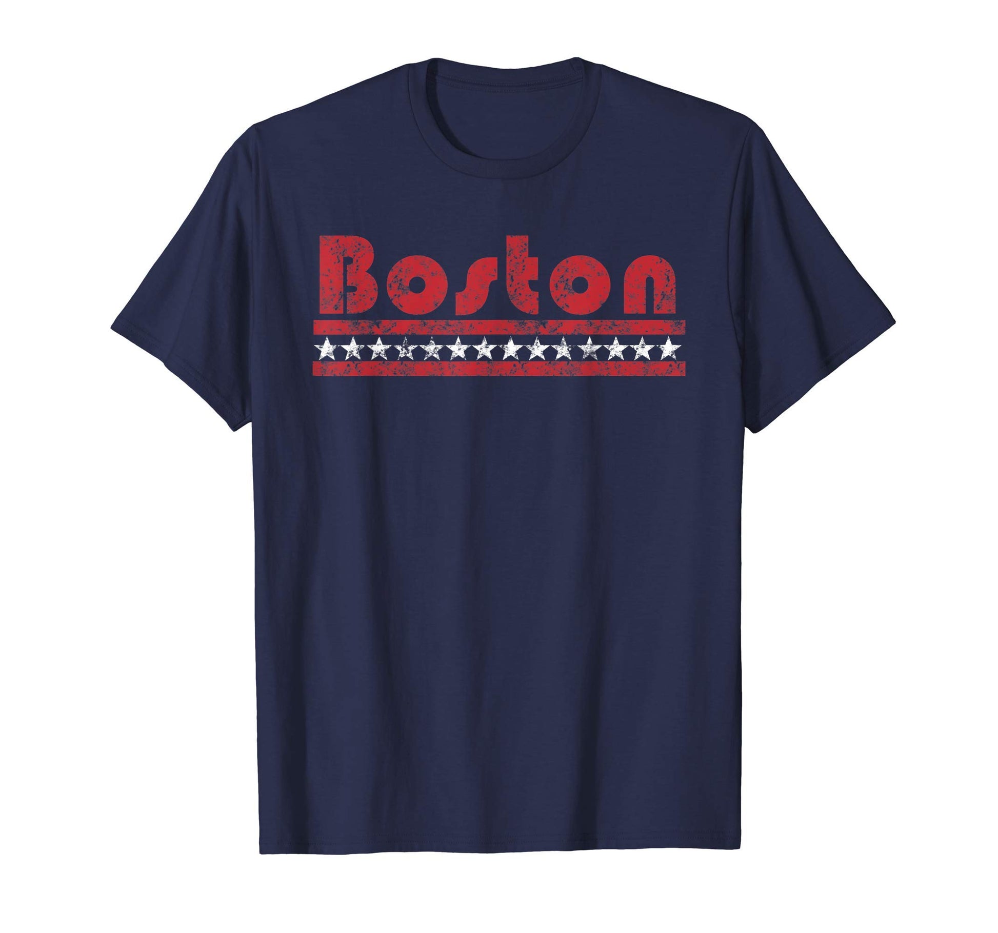 Boston Massachusetts Star Stripe T-Shirt - Streetwear Style Unisex - T-Shirt, Sweatshirt, Hoodie