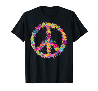 Peace Love Hippie Costume Tie Die T-Shirt - Fun Novelty Design for Adults - T-Shirt, Sweatshirt, Hoodie