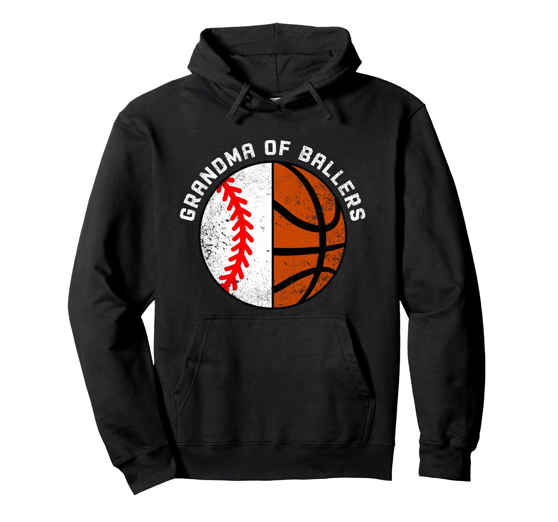 Grandma Ballers Funny Baseball Basketball Hoodie - Novelty Apparel Unisex - T-Shirt, Sweatshirt, Hoodie