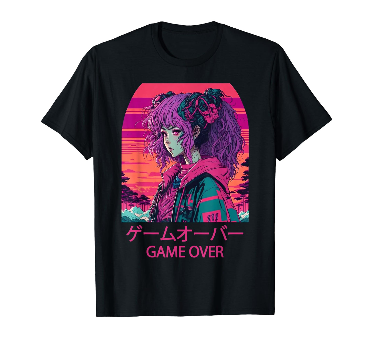 Anime Game Over Indie Aesthetic T-Shirt - Streetwear Style Men Women - T-Shirt, Sweatshirt, Hoodie