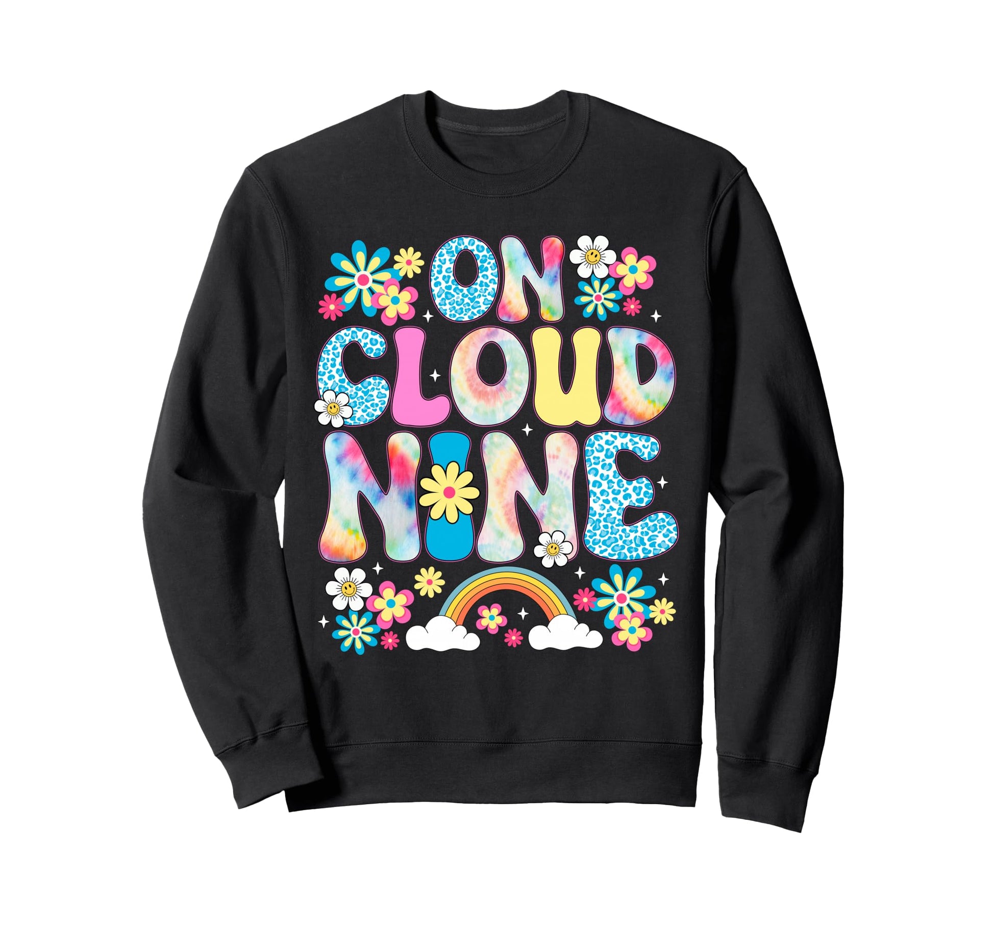 Cloud Nine Flower Happy 9Th Sweatshirt - Aesthetic Graphic for Adults - T-Shirt, Sweatshirt, Hoodie