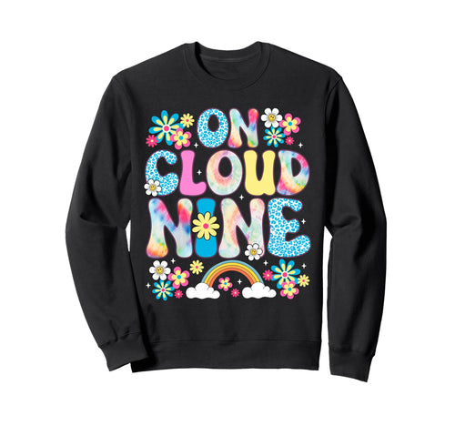 Cloud Nine Flower Happy 9Th Sweatshirt - Aesthetic Graphic for Adults - T-Shirt, Sweatshirt, Hoodie