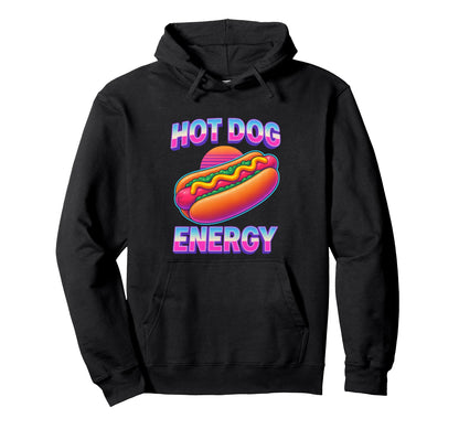 Funny Hot Dog Y2K Vaporwave Aesthetic Hoodie - Unique Graphic for Adults - T-Shirt, Sweatshirt, Hoodie