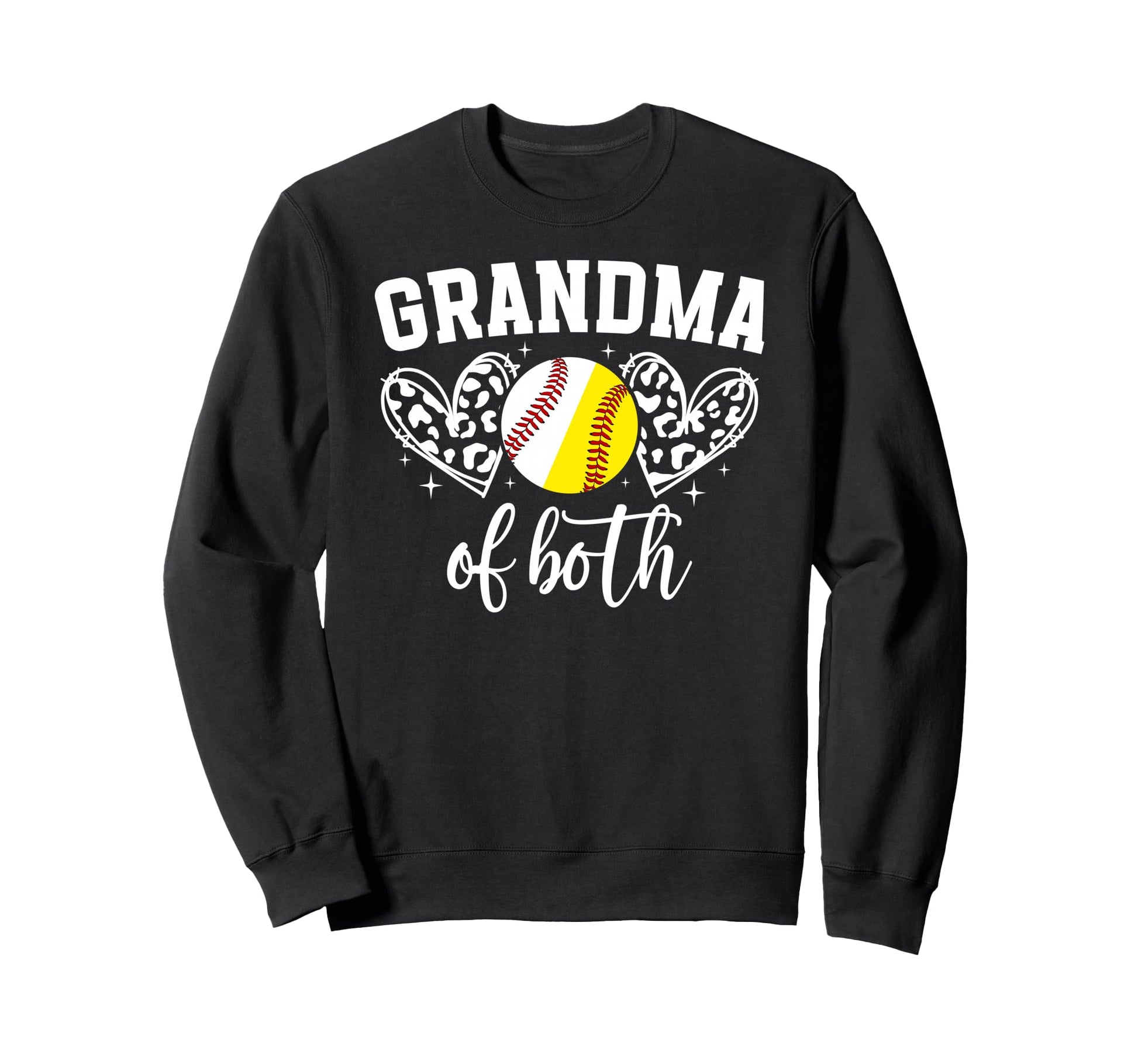 Grandma Both Baseball Softball Sweatshirt - Fun Novelty Design for Adults - T-Shirt, Sweatshirt, Hoodie