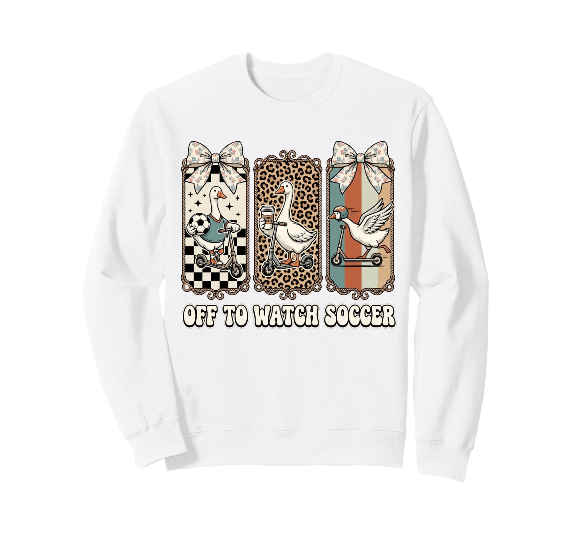 Off To Watch Soccer Silly Goose Funny Sweatshirt - Minimalist Print Unisex - T-Shirt, Sweatshirt, Hoodie