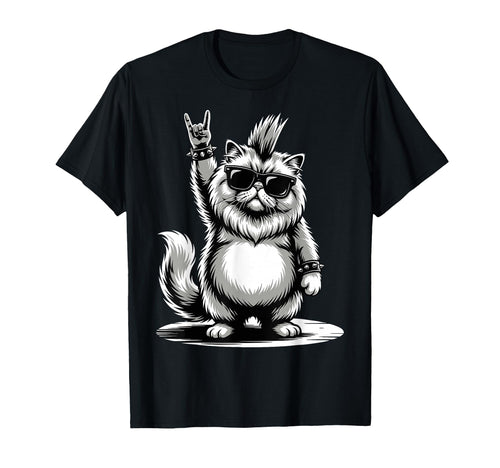 Funny Fatty Cat Loving Rock And Roll T-Shirt - Novelty Apparel Unisex - T-Shirt, Sweatshirt, Hoodie