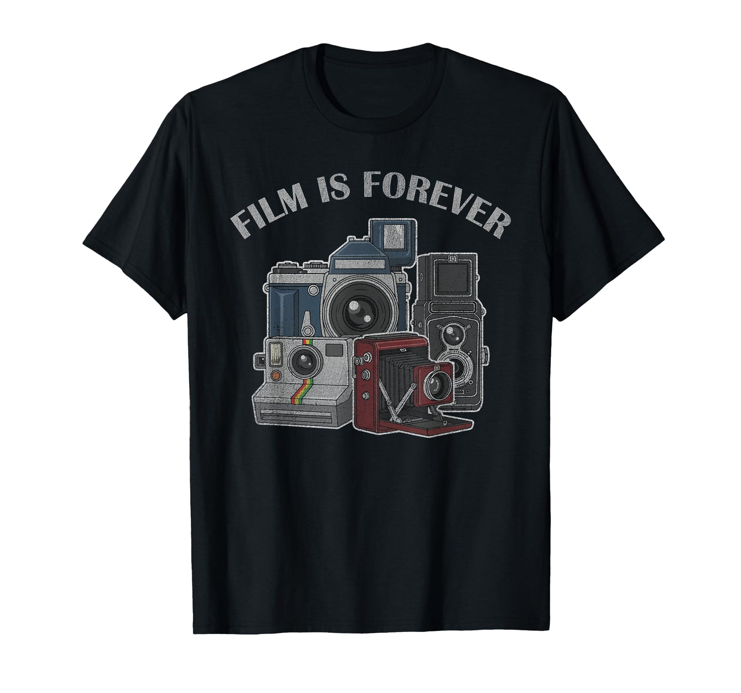 Film Is Forever Old School Camera T-Shirt - Unique Graphic for Adults - T-Shirt, Sweatshirt, Hoodie