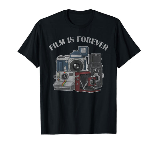 Film Is Forever Old School Camera T-Shirt - Unique Graphic for Adults - T-Shirt, Sweatshirt, Hoodie