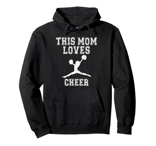 This Mom Loves Cheer Game Day Sports Mom Hoodie - Trendy Graphic Men Women - T-Shirt, Sweatshirt, Hoodie