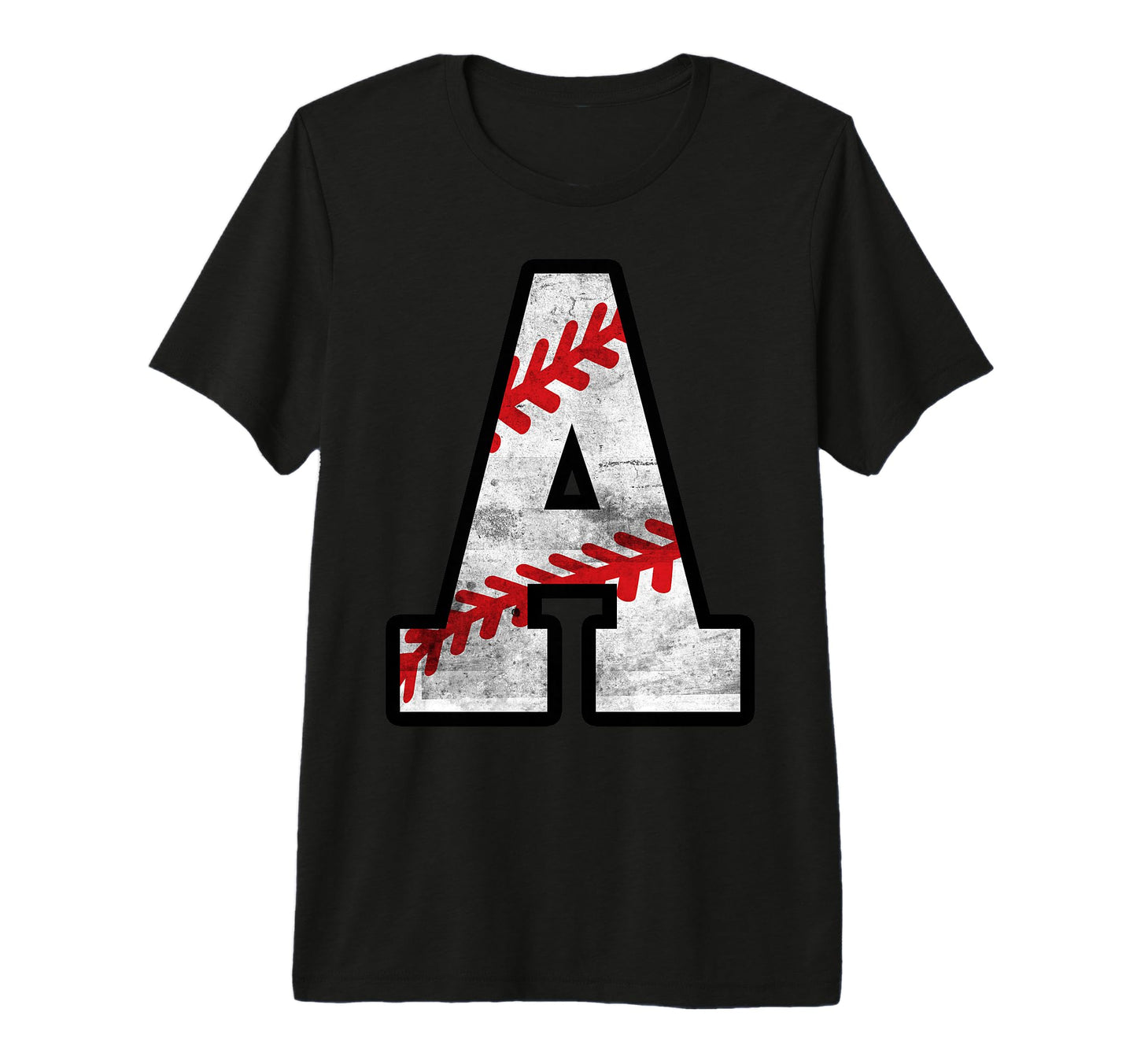 Distressed Baseball Letter Tri Blend T-Shirt - Graphic Print for Adults - T-Shirt, Sweatshirt, Hoodie
