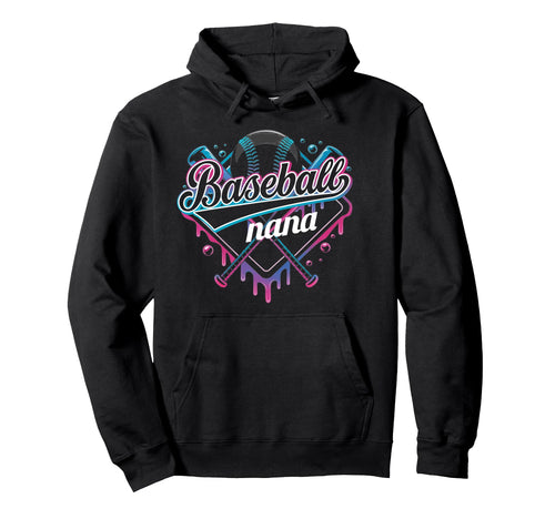 Baseball Nana Ice Cream Drip Funny Hoodie - Novelty Apparel Unisex - T-Shirt, Sweatshirt, Hoodie