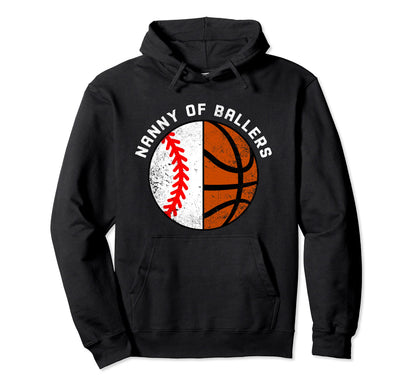 Nanny Ballers Funny Baseball Hoodie - Streetwear Style for Adults - T-Shirt, Sweatshirt, Hoodie