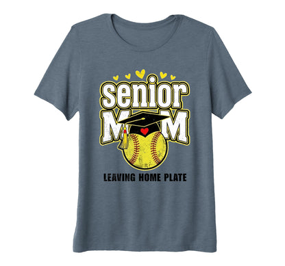 Womens Senior Mom Softball Leaving Home T-Shirt - Aesthetic Graphic Unisex - T-Shirt, Sweatshirt, Hoodie