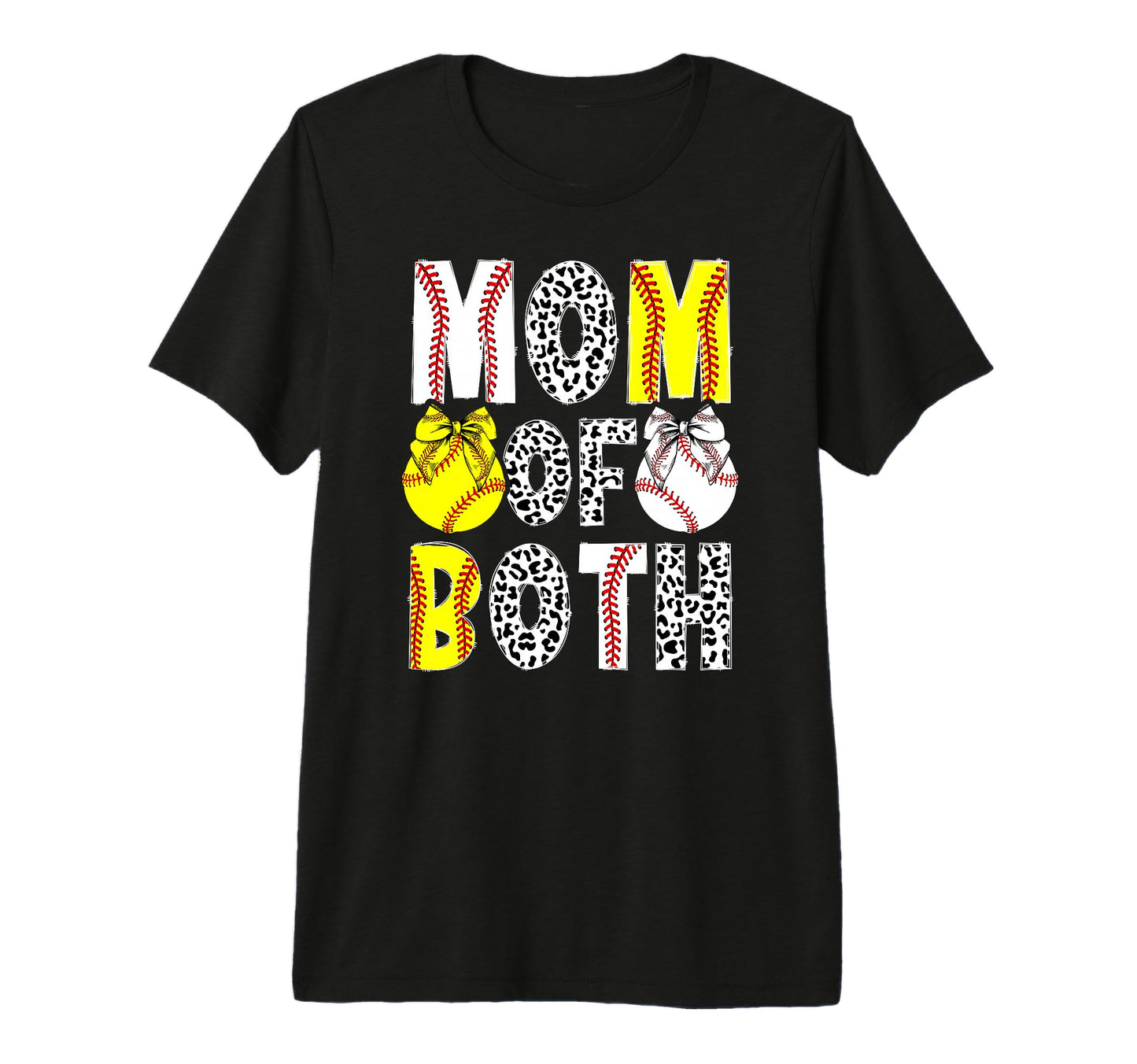 Mom Both Proud Softball Baseball T-Shirt - Casual Everyday Wear for Adults - T-Shirt, Sweatshirt, Hoodie
