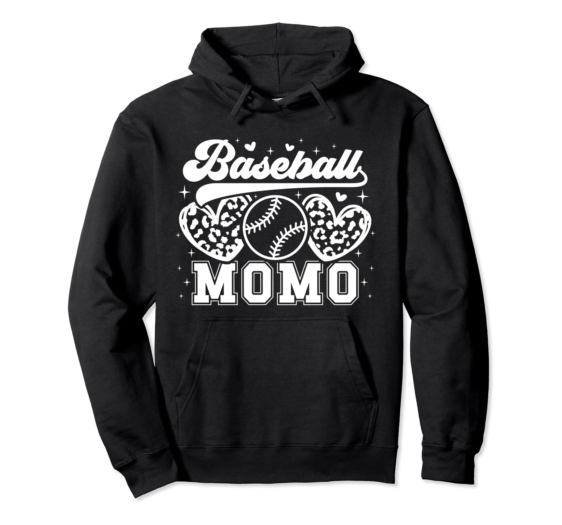 Baseball Momo Grandma Momo Baseball Hoodie - Fun Novelty Design for Adults - T-Shirt, Sweatshirt, Hoodie