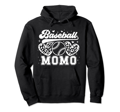 Baseball Momo Grandma Momo Baseball Hoodie - Fun Novelty Design for Adults - T-Shirt, Sweatshirt, Hoodie