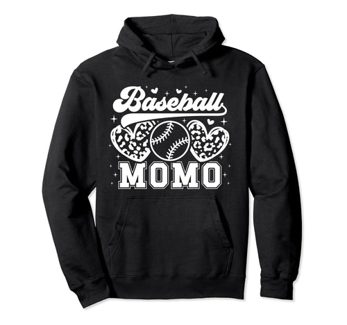 Baseball Momo Grandma Momo Baseball Hoodie - Fun Novelty Design for Adults - T-Shirt, Sweatshirt, Hoodie