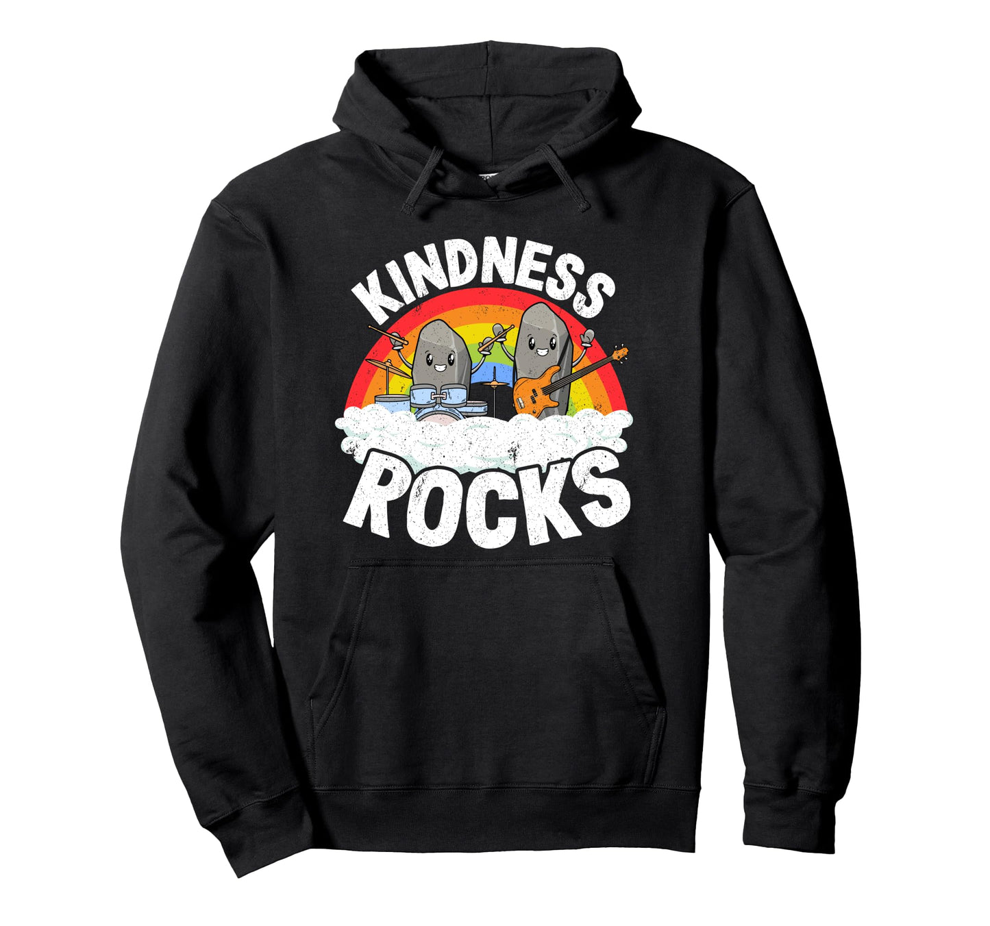 Anti Bullying Rainbow Hippie Music Hoodie - Aesthetic Graphic for Adults - T-Shirt, Sweatshirt, Hoodie