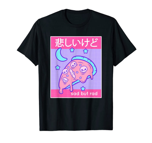 Sad Rad Japanese Kawaii Moon Pizza 90S T-Shirt - Trendy Graphic Men Women - T-Shirt, Sweatshirt, Hoodie