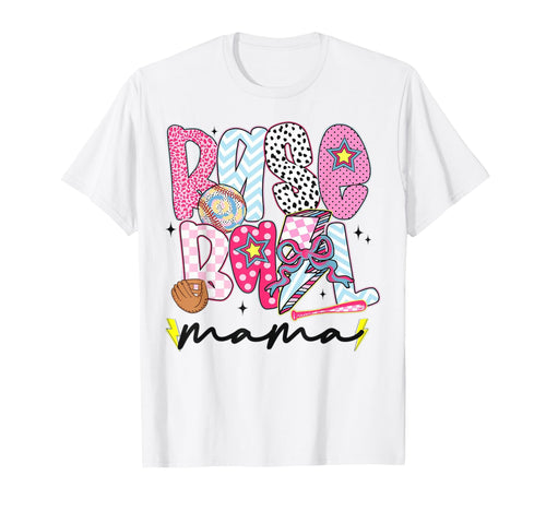 Baseball Mama Coquette Aesthetic T-Shirt - Fun Novelty Design for Adults - T-Shirt, Sweatshirt, Hoodie