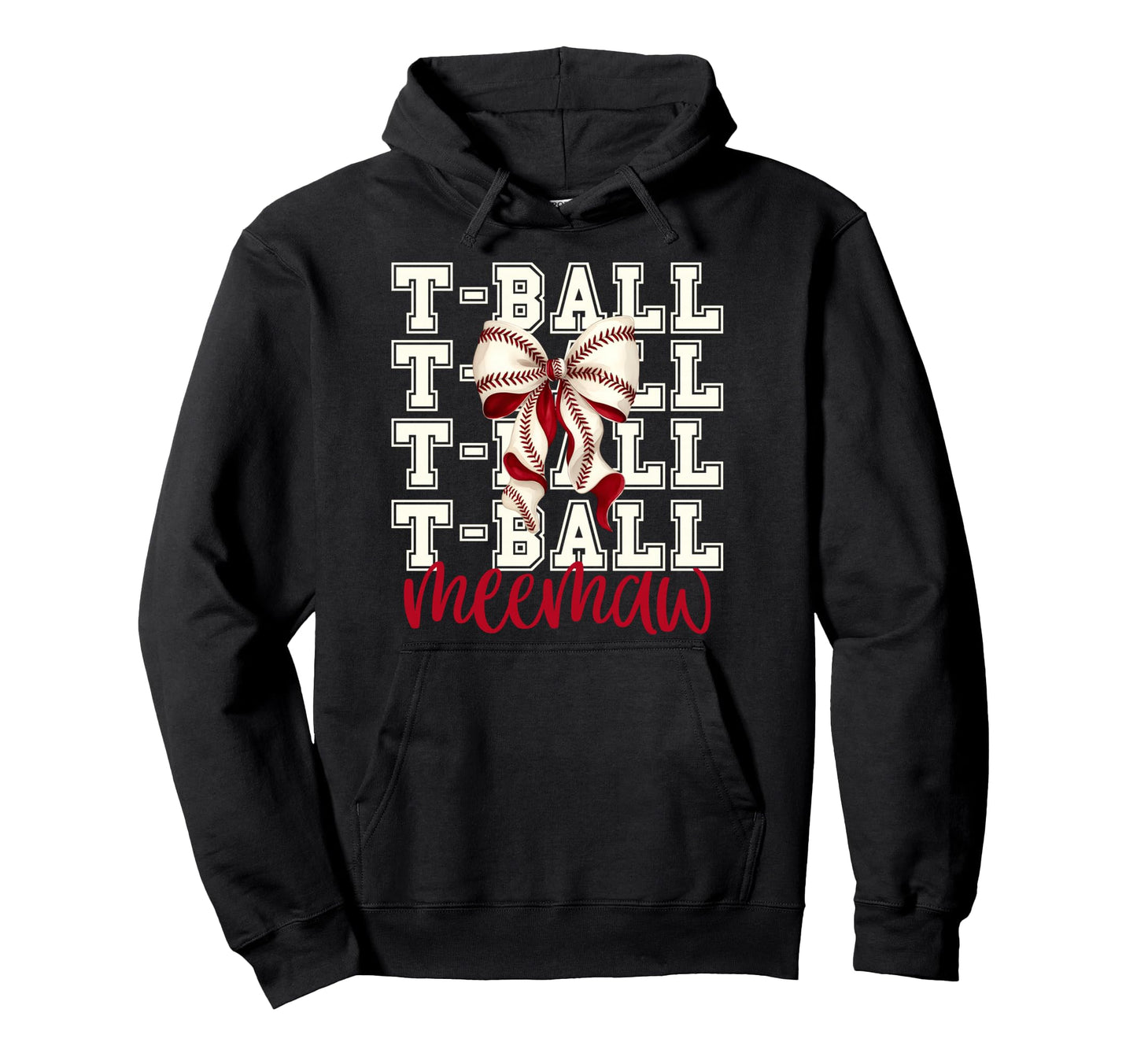 Tball Meemaw Teeball T Ball Coquette Hoodie - Trendy Graphic for Adults - T-Shirt, Sweatshirt, Hoodie