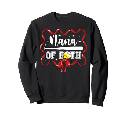 Nana Both Coquette Baseball Sweatshirt - Fun Novelty Design Men Women - T-Shirt, Sweatshirt, Hoodie
