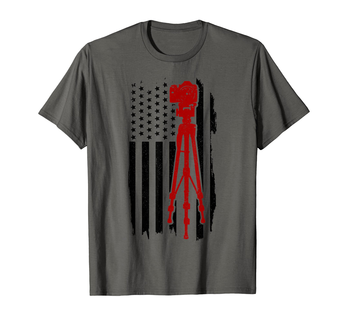 Patriotic Photographer Us Flag Camera T-Shirt - Unique Graphic Men Women - T-Shirt, Sweatshirt, Hoodie