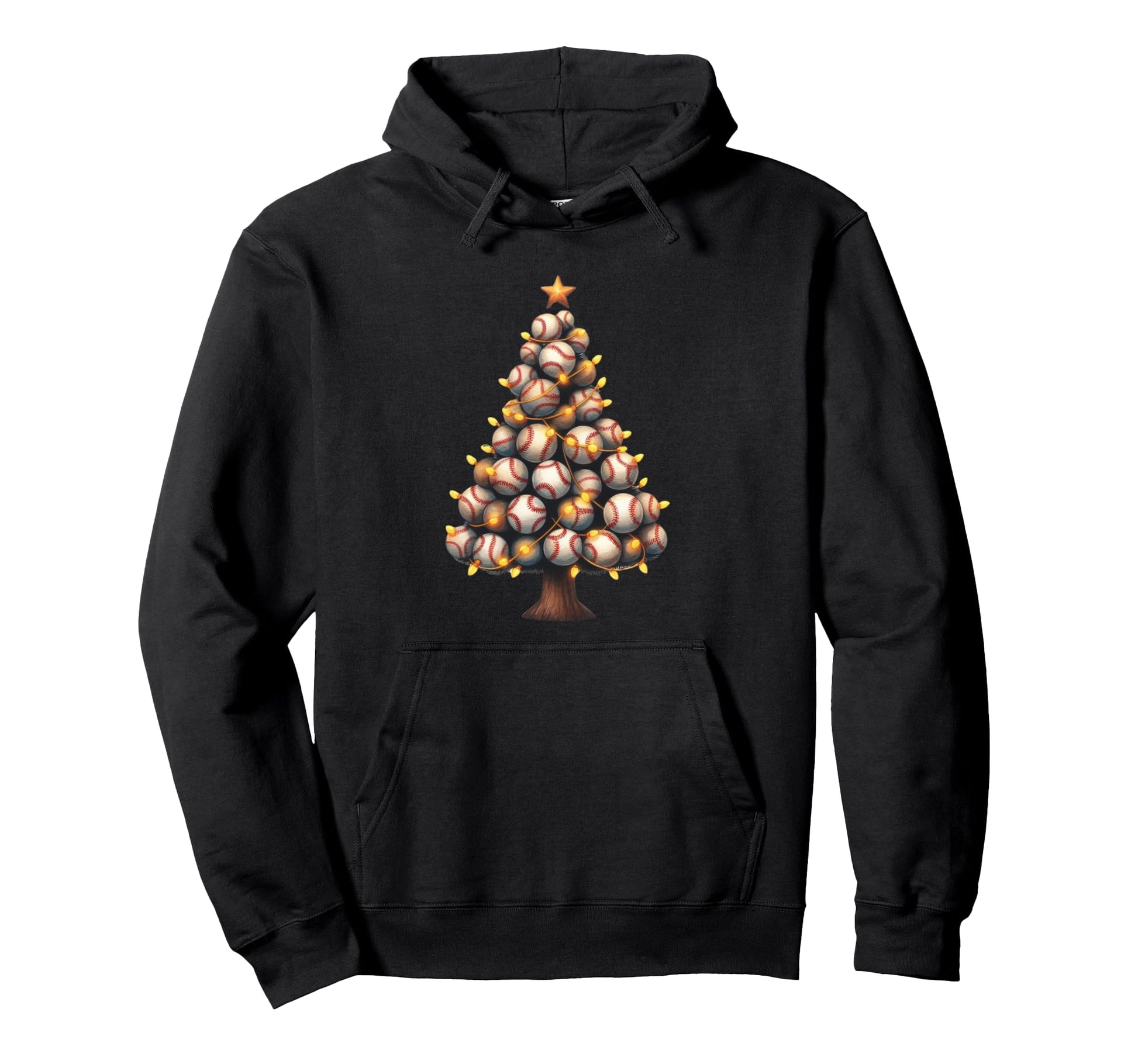 Baseball Tree Hoodie - Minimalist Print for Adults - T-Shirt, Sweatshirt, Hoodie
