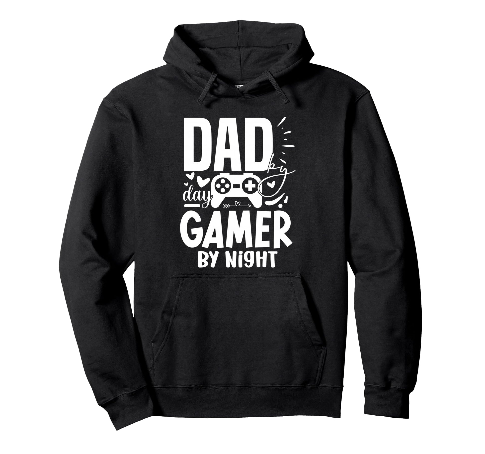 Dad Day Gamer Night Funny Game Mens Beard Hoodie - Graphic Print Unisex - T-Shirt, Sweatshirt, Hoodie
