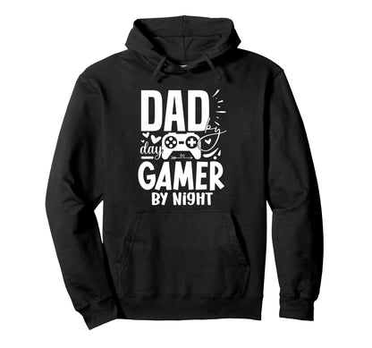 Dad Day Gamer Night Funny Game Mens Beard Hoodie - Graphic Print Unisex - T-Shirt, Sweatshirt, Hoodie