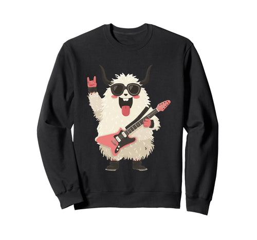 Funny Fluffy Monster Rock Music Yeti Sweatshirt - Unique Graphic Unisex - T-Shirt, Sweatshirt, Hoodie