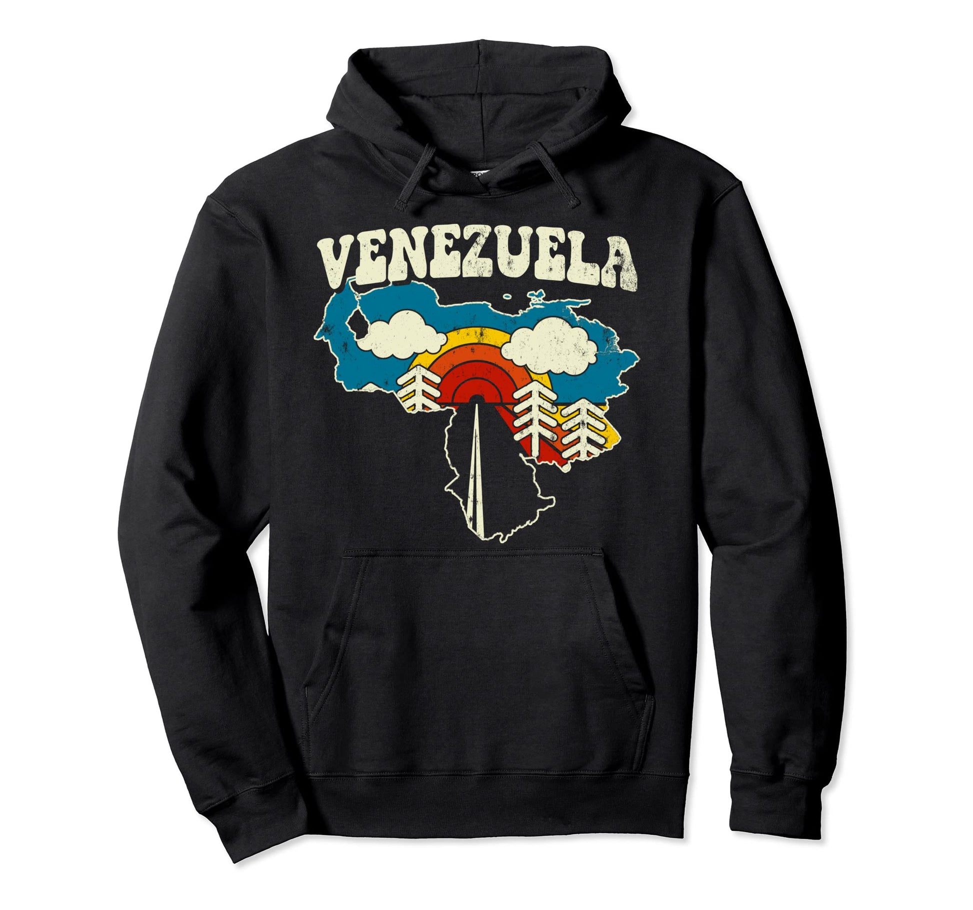 Venezuela Venezuelan Country Rainbow Hoodie - Custom Art Print for Adults - T-Shirt, Sweatshirt, Hoodie