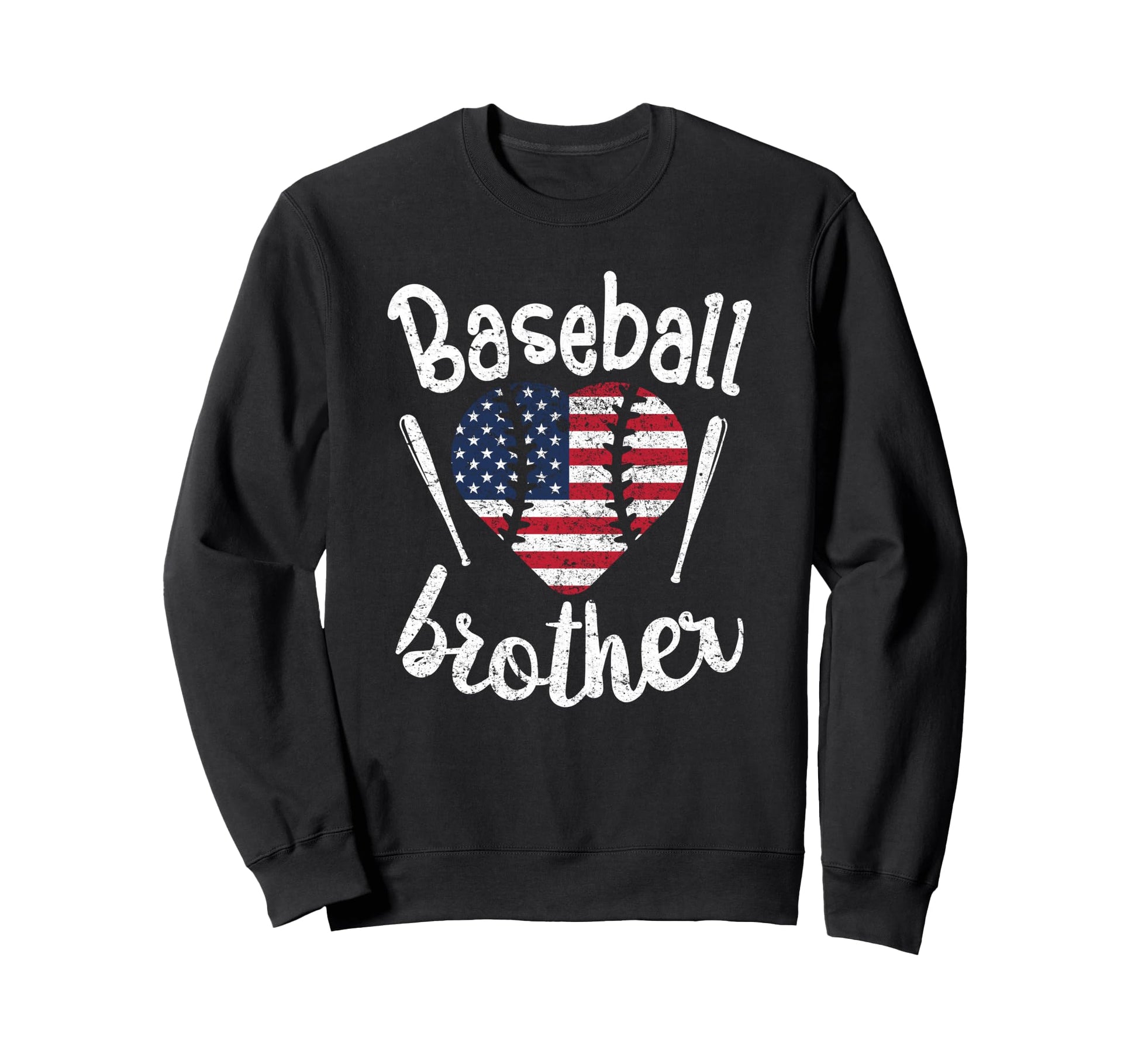 Baseball Brother American Flag 4Th Sweatshirt - Novelty Apparel for Adults - T-Shirt, Sweatshirt, Hoodie