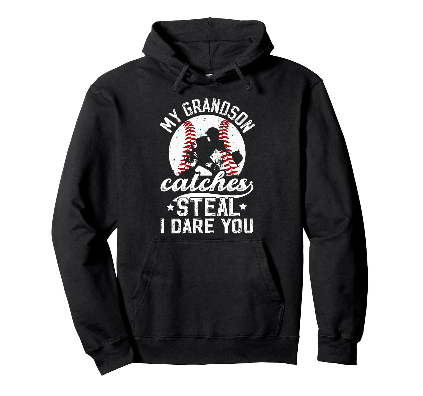 Funny Baseball Catcher Grandpa Baseball Hoodie - Graphic Print Unisex - T-Shirt, Sweatshirt, Hoodie