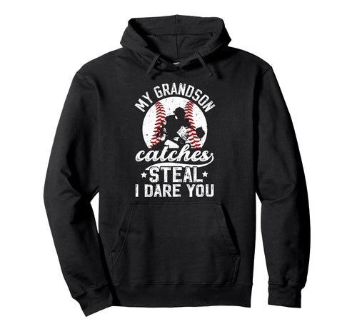 Funny Baseball Catcher Grandpa Baseball Hoodie - Graphic Print Unisex - T-Shirt, Sweatshirt, Hoodie