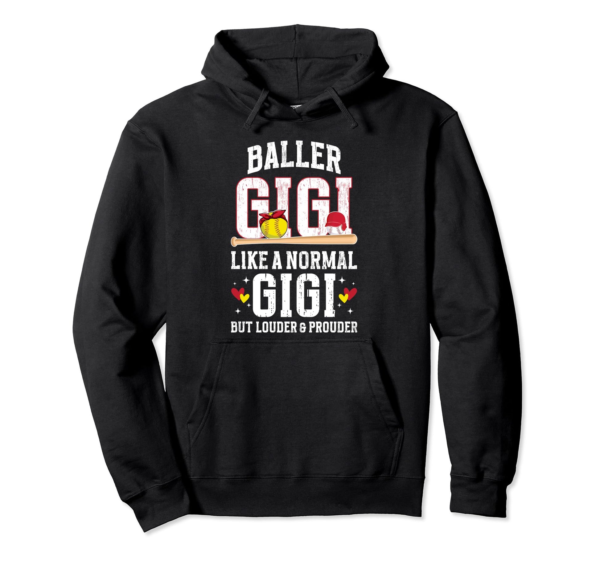 Baller Gigi Louder Prouder Baseball Hoodie - Aesthetic Graphic Unisex - T-Shirt, Sweatshirt, Hoodie